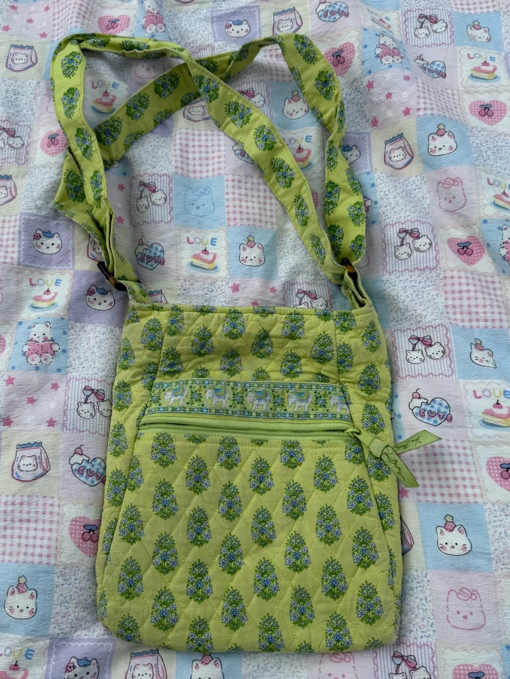 Vera Bradley vintage quilted hipster bag